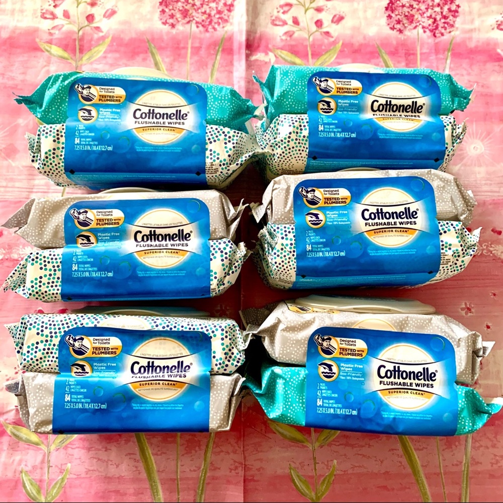 (12) Cottenelle Fresh Care Flushable Wipes
